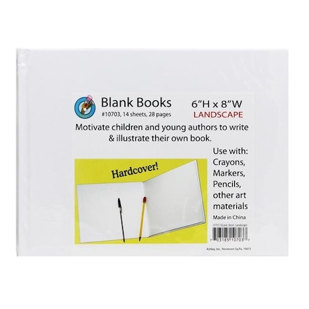 Ashley Productions Ashley Productions ASH10703BN White Hardcover Blank Book; 10 Each - 6.12 x 8.37 in. ASH10703BN